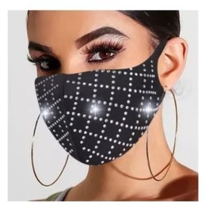 Rhinestone Face Mask